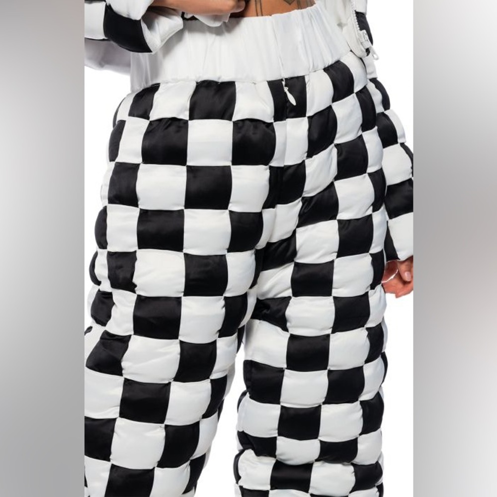 CHECKMATE WOVEN CROP BOMBER & JOGGER - Picture 5 of 11